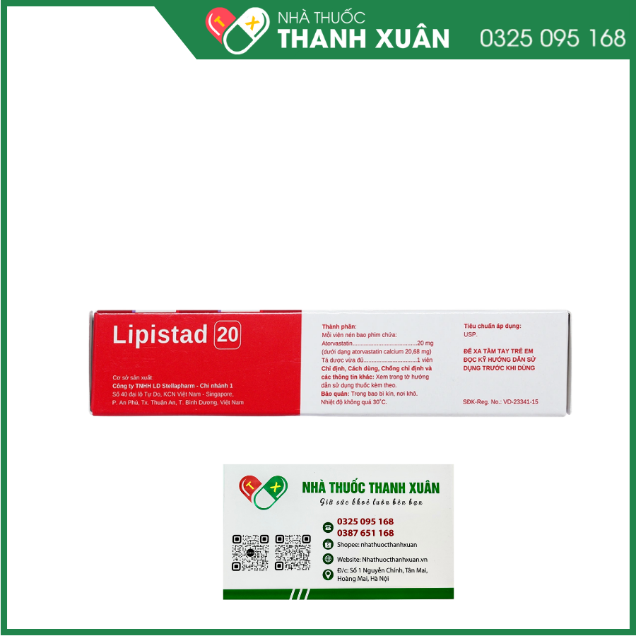 Lipistad 20 trị rối loạn mỡ máu
